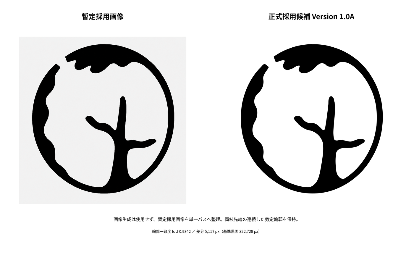 暫定採用形と正式採用候補を比較した検証記録